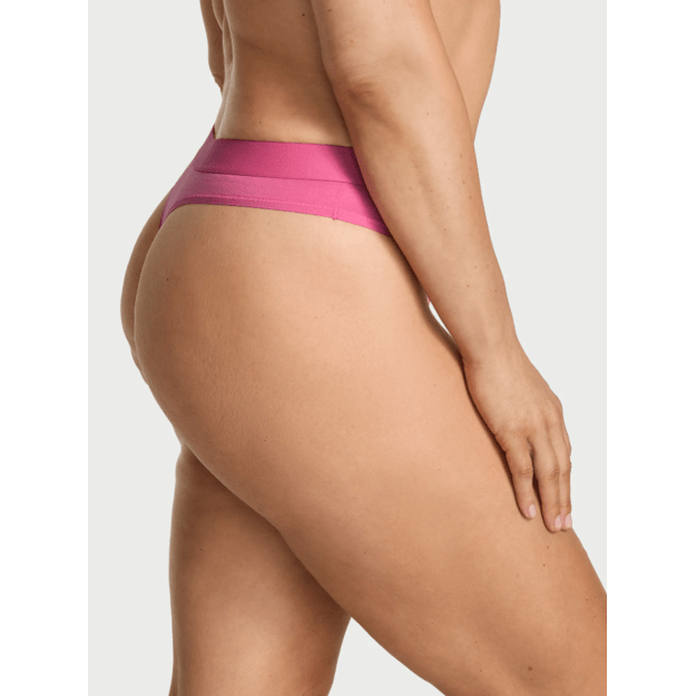 Victoria's Secret "Logo Shine Rose Pink Thong" kelnaitės 1