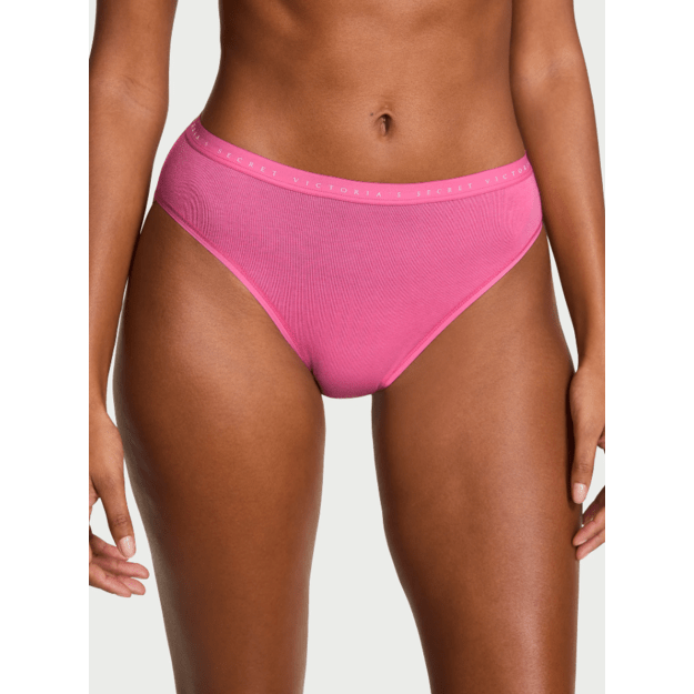Victoria's Secret "Stretch Rose Garden Pink High-Leg Brief" kelnaitės