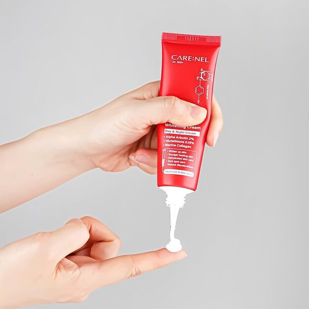 CARE:NEL "Derma Alpha Arbutin Glutathione Whitening" skaistinamasis veido kremas