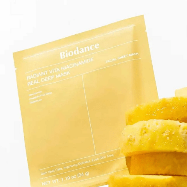 Biodance "Radiant Vita Niacinamide Real Deep" veido kaukė