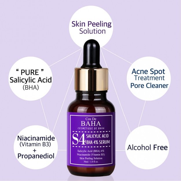 Cos De BAHA "Salicylic Acid 4%" veido serumas