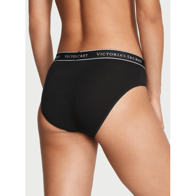 Victoria's Secret "Logo Black Hiphugger" kelnaitės 1