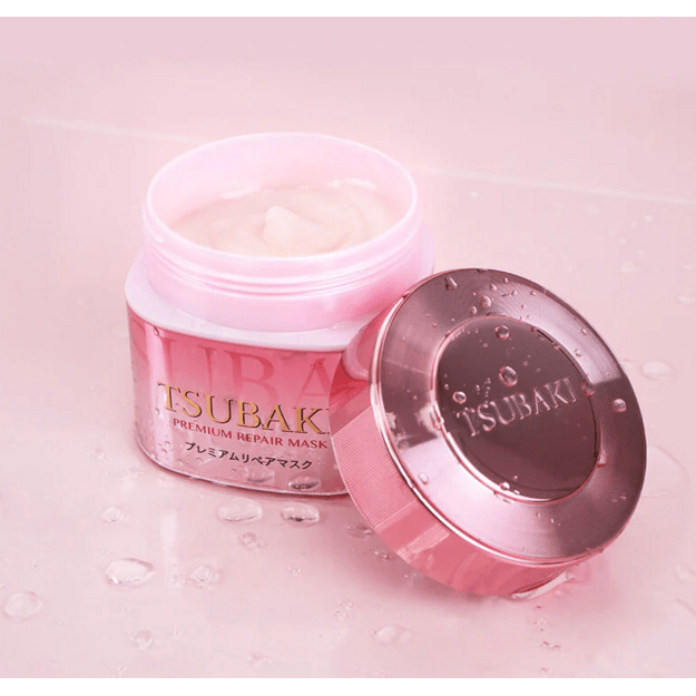 Shiseido "Fino Premium Pink Camellia" atkuriamoji plaukų kaukė 2