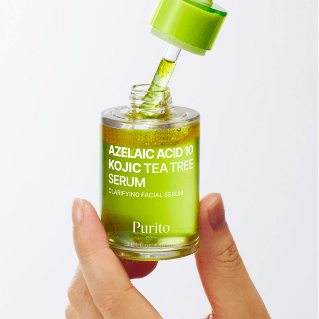 Purito SEOUL "Azelaic Acid 10 Kojic Tea Tree" veido serumas