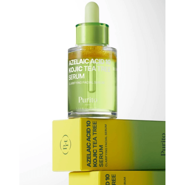 Purito SEOUL "Azelaic Acid 10 Kojic Tea Tree" veido serumas