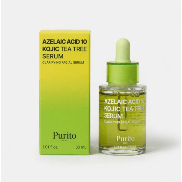 Purito SEOUL "Azelaic Acid 10 Kojic Tea Tree" veido serumas