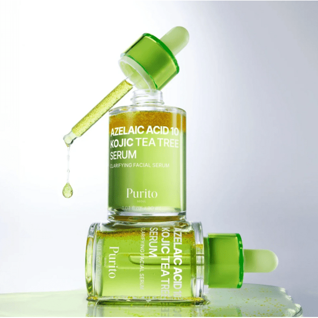 Purito SEOUL "Azelaic Acid 10 Kojic Tea Tree" veido serumas