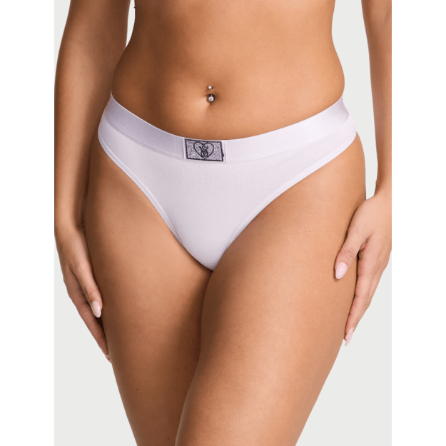 Victoria's Secret "Logo Shine Perfume Thong" kelnaitės