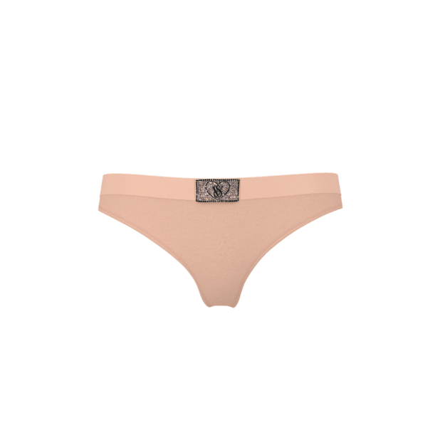Victoria's Secret "Logo Shine Pink Gin Thong" kelnaitės