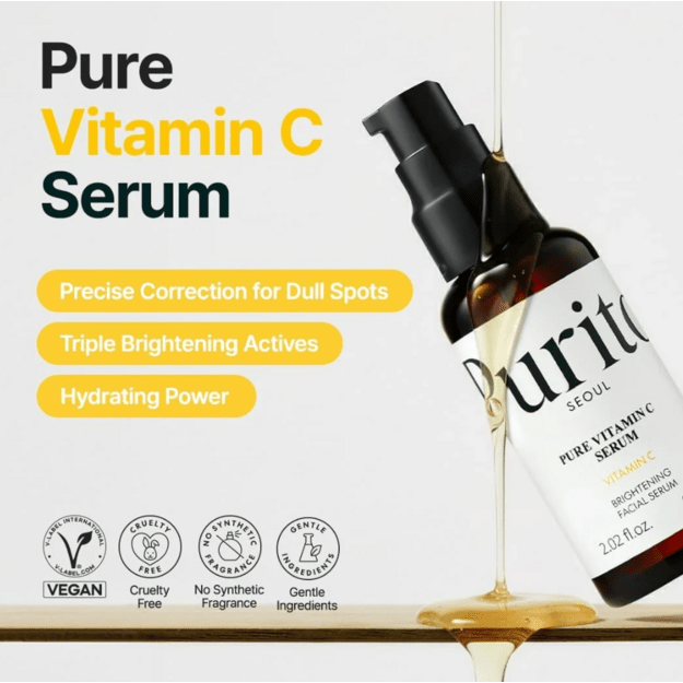 Purito SEOUL "Vitamin C Serum Brightening Facial" veido serumas