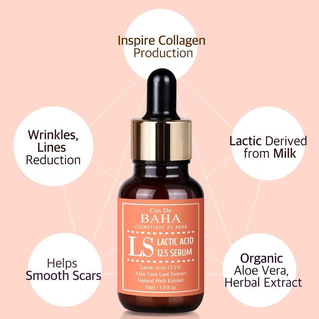 Cos De Baha "Lactic Acid 12.5" veido serumas