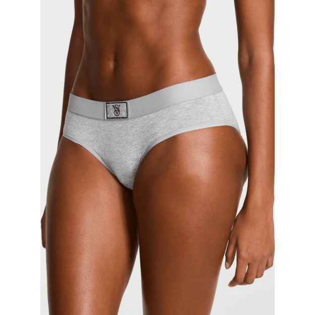 Victoria's Secret "Logo Shine Grey Hiphugger" kelnaitės