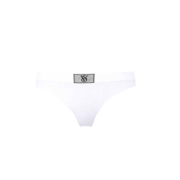Victoria's Secret "Logo Shine Vs White Thong" kelnaitės 2