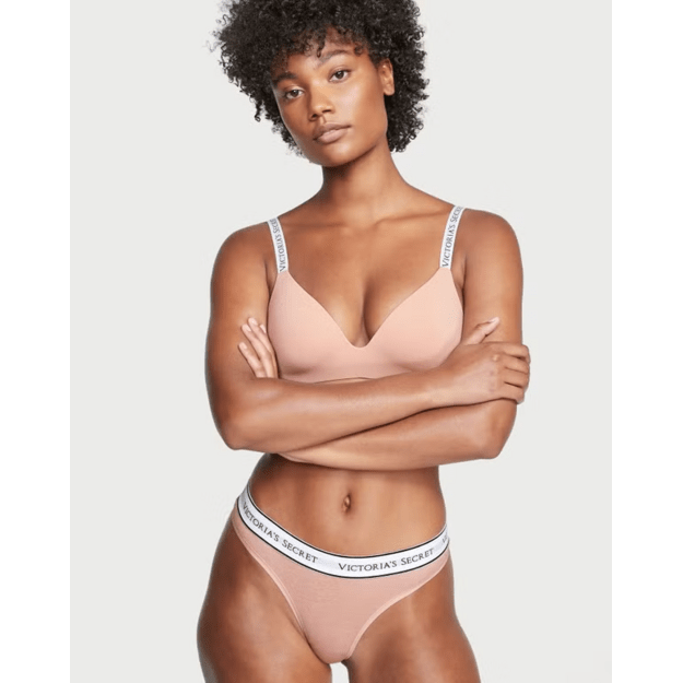 Victoria's Secret "Thong VS Pink Peach" kelnaitės