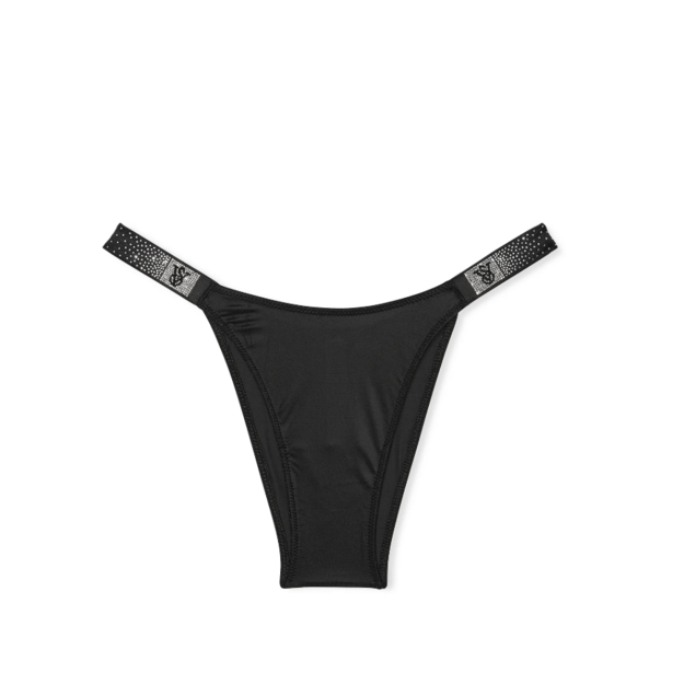 Victoria's Secret "Shine Strap Black" kelnaitės 3