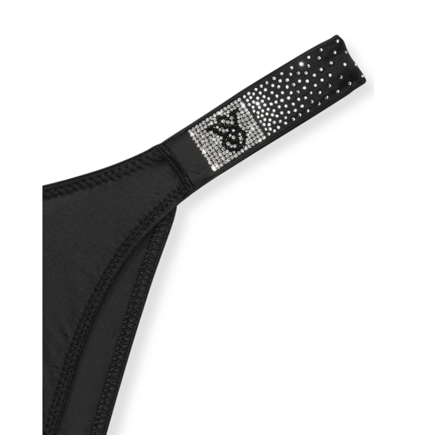 Victoria's Secret "Shine Strap Black" kelnaitės 4