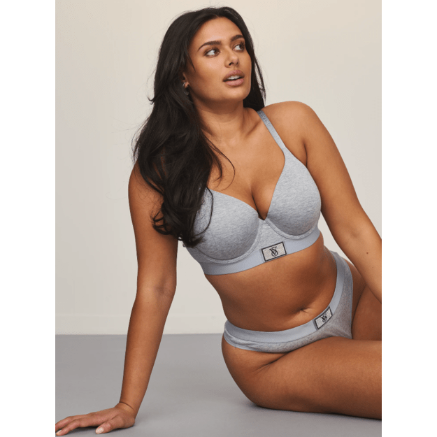 Victoria's Secret "Logo Shine Grey Thong" kelnaitės 2