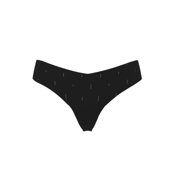 Victoria's Secret "No-Show Sparkle Black Thong" kelnaitės 2