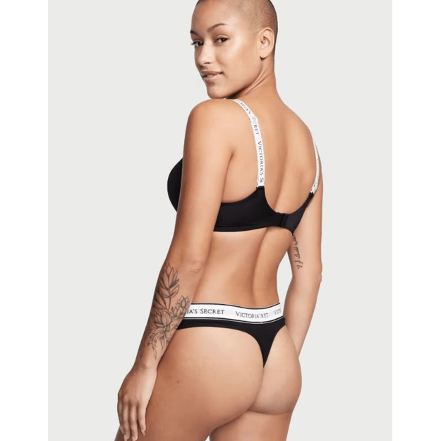 Victoria's Secret "Thong VS Black" kelnaitės 1
