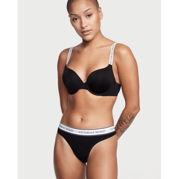 Victoria's Secret "Thong VS Black" kelnaitės