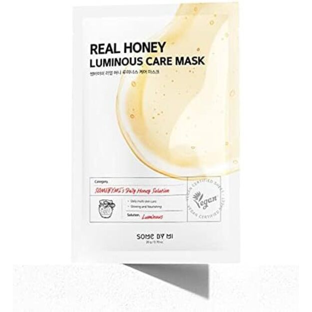 Some by Mi "Real Honey Luminous Care" skaistinamoji lakštinė veido kaukė